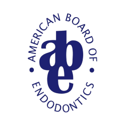 Official seal for the American Board of Endodontics with a stylized